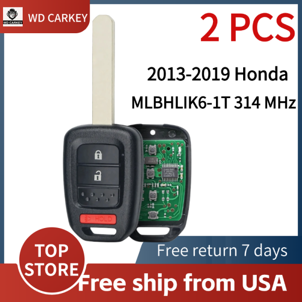 2013-2019 Honda / 3-Button Remote Head Key / MLBHLIK6-1T 314 MHz